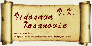 Vidosava Kosanović vizit kartica